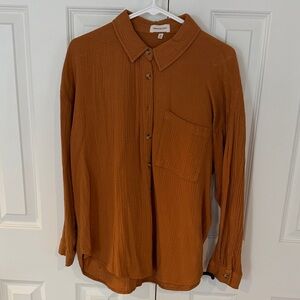 Thread & Supply Women's Tan Button Down Shirt